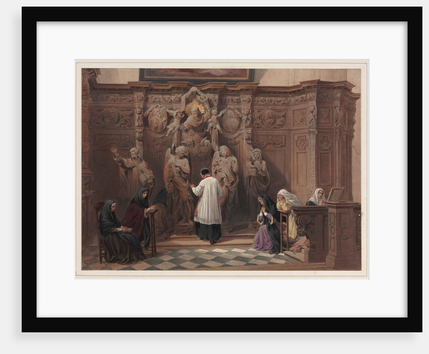 Confessional, Church of St. Paul, Antwerp, 1838 by Louis Haghe