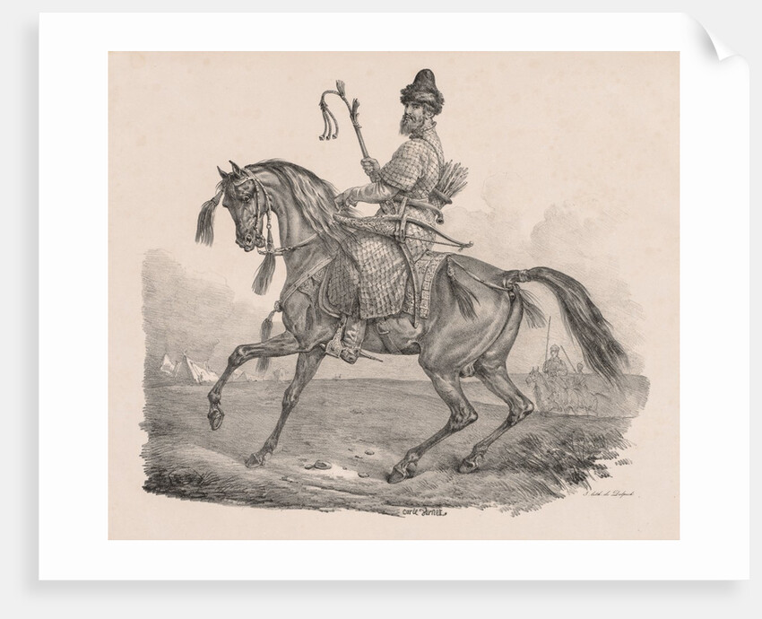 Cossack Cavalier, c. 1820 by Carle Vernet; Delpech