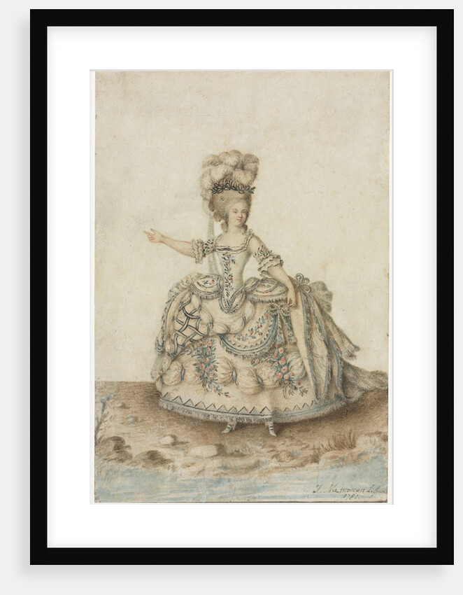 Costume Study for Opera Singer, 1781 by Jean Michel Moreau le Jeune