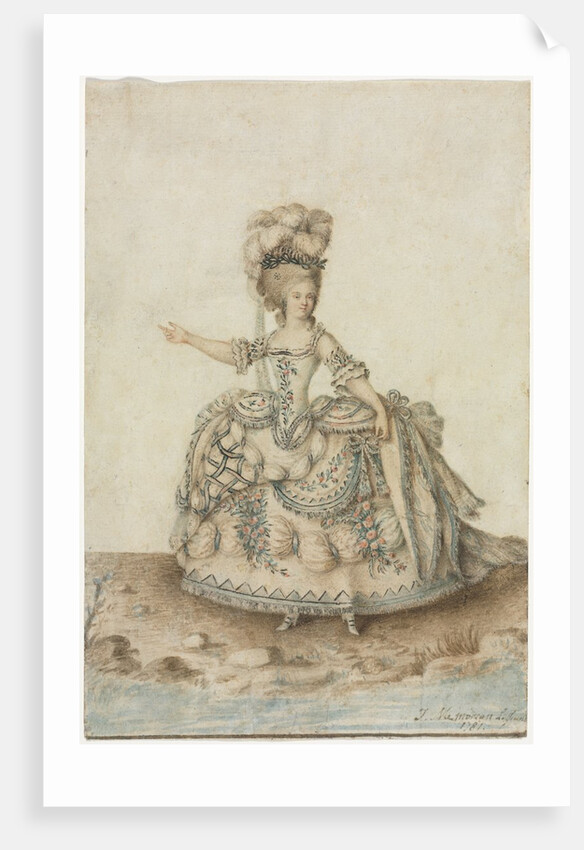 Costume Study for Opera Singer, 1781 by Jean Michel Moreau le Jeune