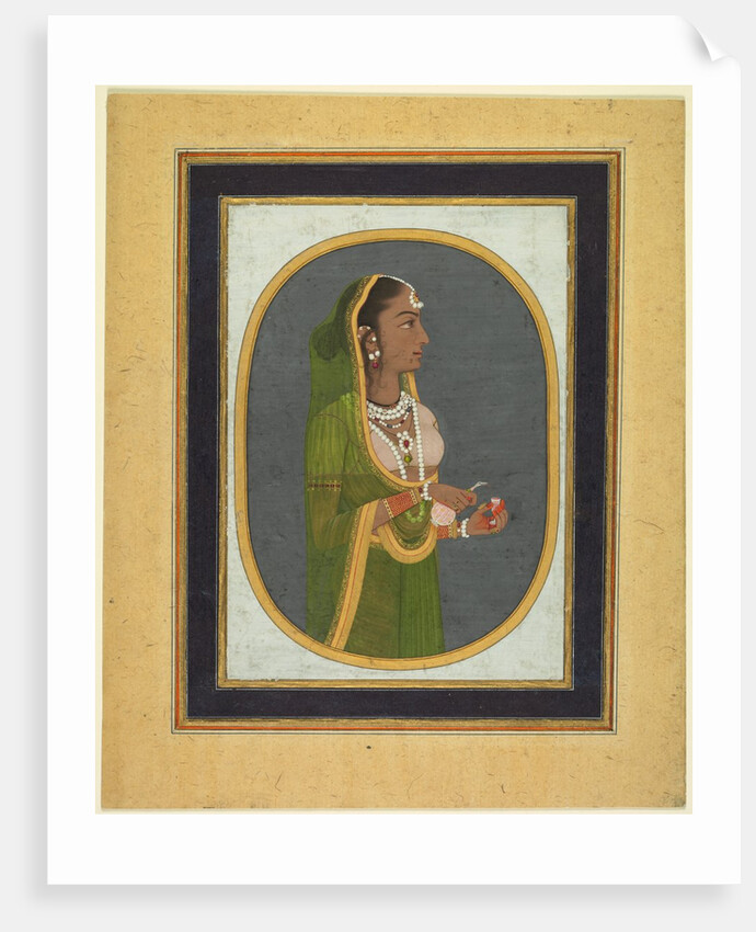 Court lady pouring wine, c. 1760 by Muhammad Rizavi Hindi (attributed to)