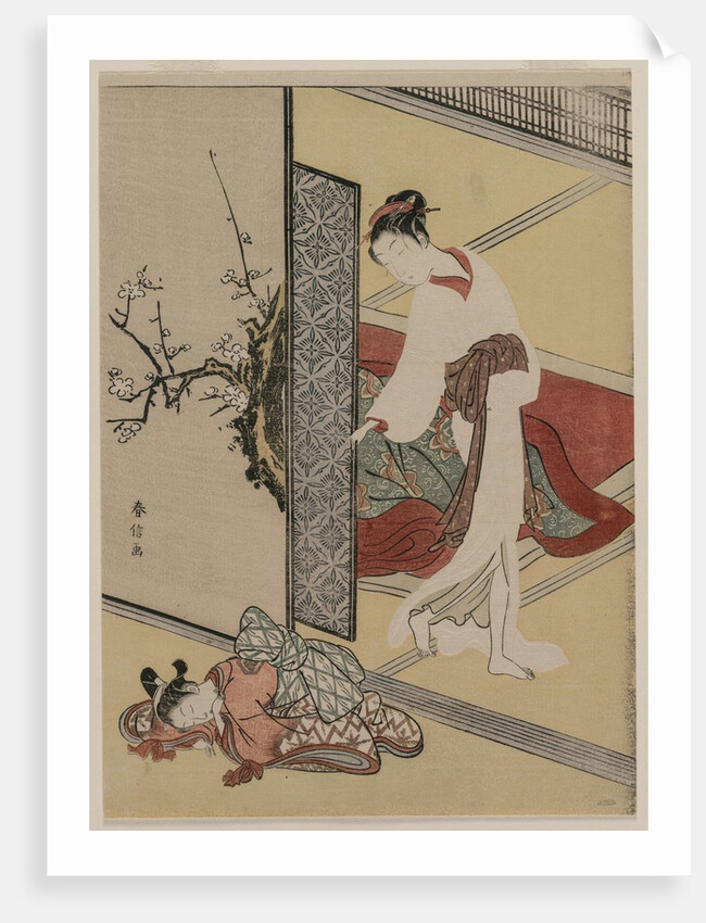 Courtesan and Sleeping Attendant, late 1760s by Suzuki Harunobu