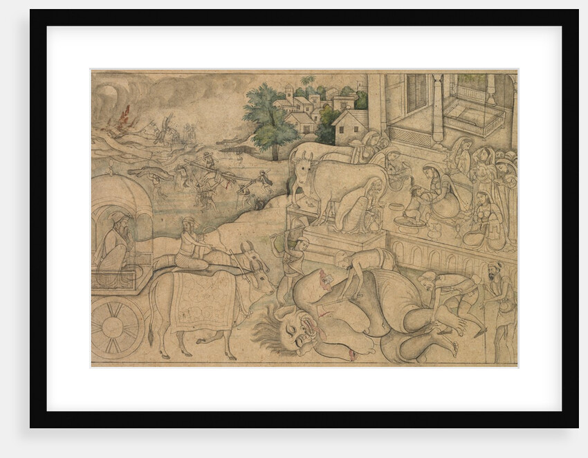 Cremation of the Demoness Putana, from a Krishna-Lila, c. 1790 by Unknown