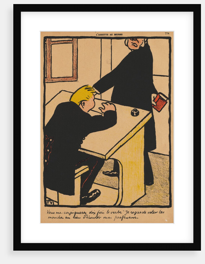 Crimes and Punishments XVII, 774: You shall conjugate, 1871 by Félix Vallotton