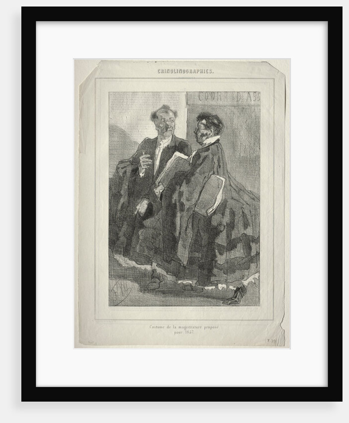 Crinolinographies. Costume de la magistrature proposé pour 1857 by Félicien Rops