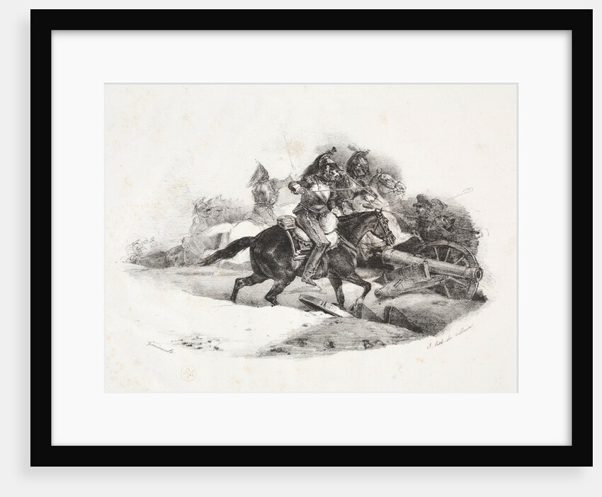 Cuirassiers chargeant une batterie dartillerie by Théodore Géricault