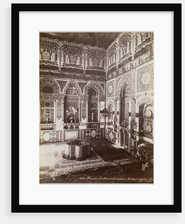 Damas. Intérieur de Maison. Consul Anglais, between 1867 and 1899 by Félix Bonfils