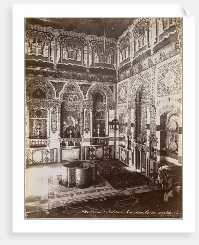 Damas. Intérieur de Maison. Consul Anglais, between 1867 and 1899 by Félix Bonfils