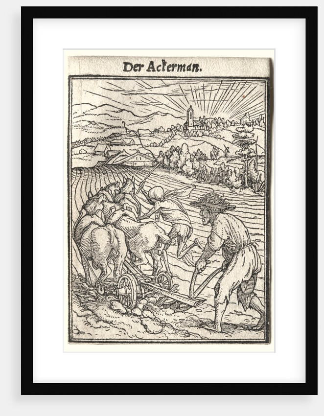 Dance of Death: The Ploughman by Hans Holbein