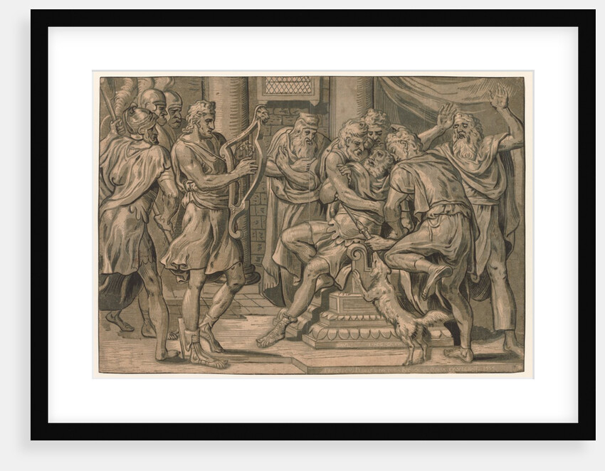 David Playing the Harp before Saul, 1555 by Frans Floris