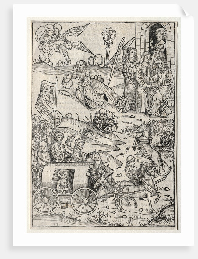 Der Schatzbehalter: The Return of Tobias to Tobit; The Arrival of Tobias Wife…, 1491 by Michael Wolgemut