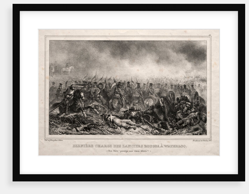 Dernière Charge des Lanciers Rouges à Waterloo by Auguste Raffet