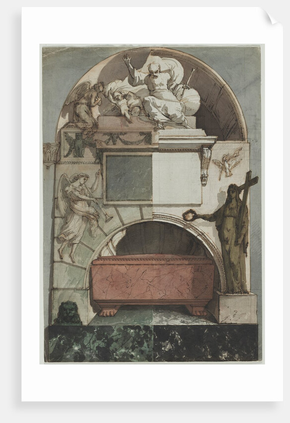 Design for a Fresco of an Artist's Tomb in the Certosa of Bologna, c. 1810-1820 by Pietro Fancelli