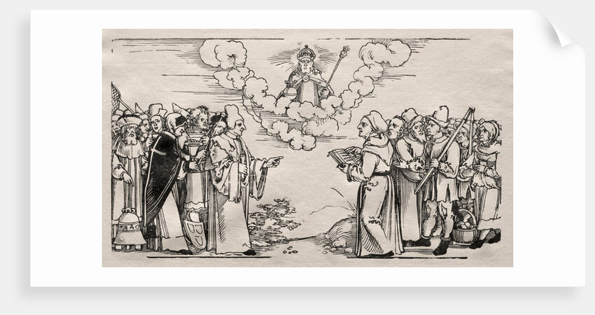 Dispute between Luther and a Catholic Theologian by Hans Sebald Beham