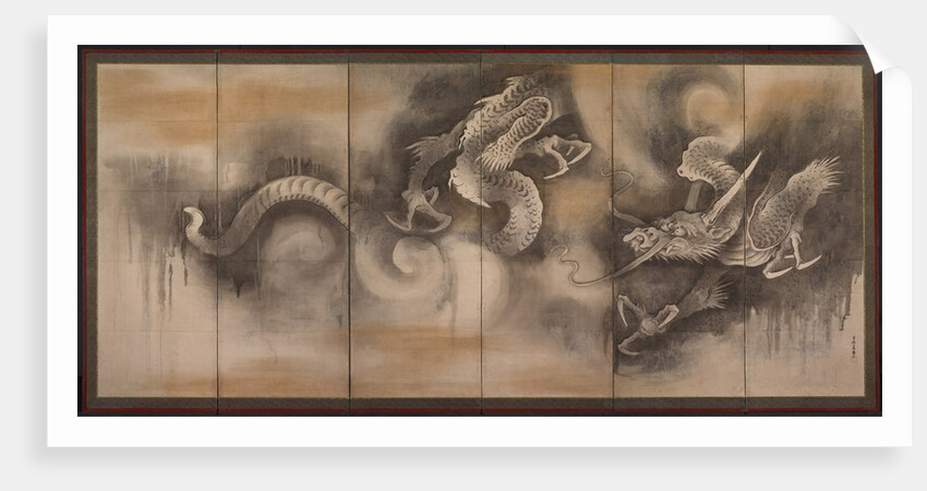 Dragon and Tiger, early to mid-1600s by Soga Nichokuan (attributed to)