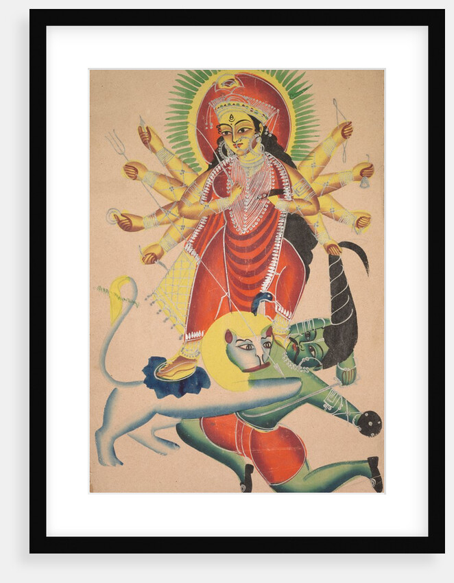 Durga Killing the Demon Mahisha, 1800s by Unknown