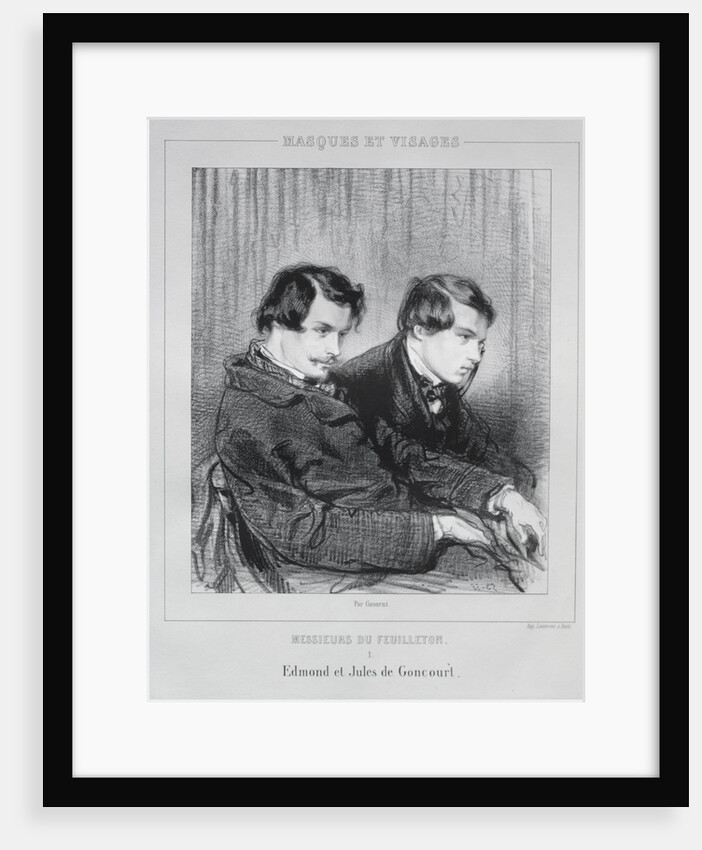 Edmond and Jules de Goncourt, 1853 by Paul Gavarni
