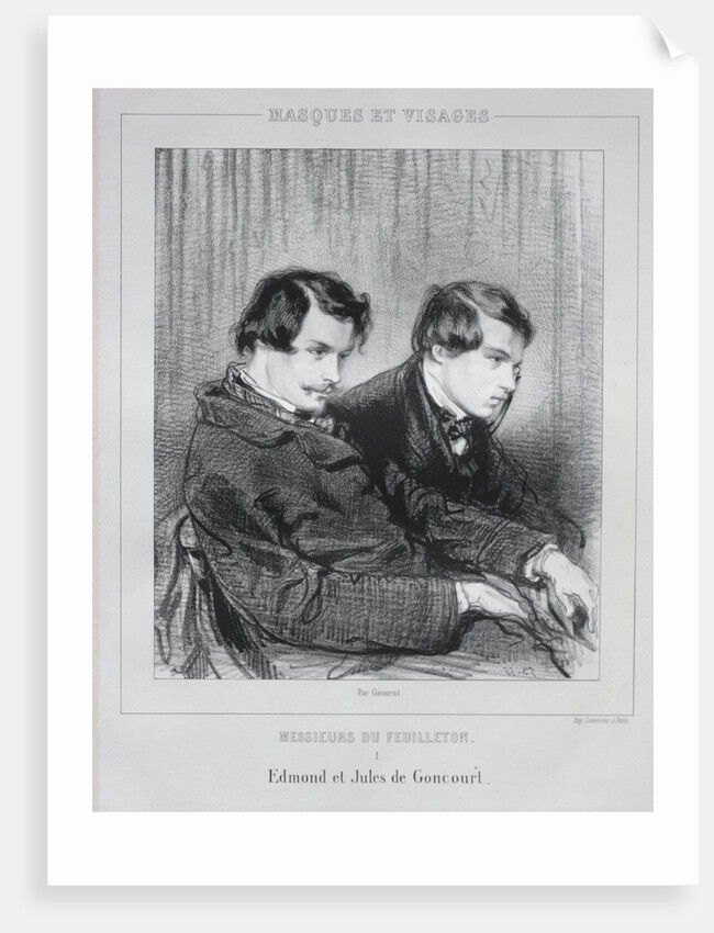 Edmond and Jules de Goncourt, 1853 by Paul Gavarni