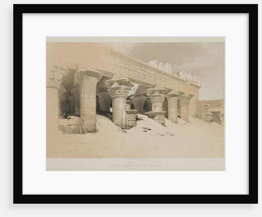 Egypt and Nubia Volume I: Portico of the Temple Edfou, Upper Egypt, 1846 by Louis Haghe