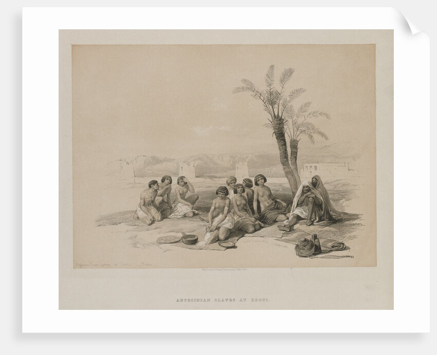 Egypt and Nubia, Volume I: Abyssinian Slaves Resting at Korti-Nubia, 1847 by Louis Haghe