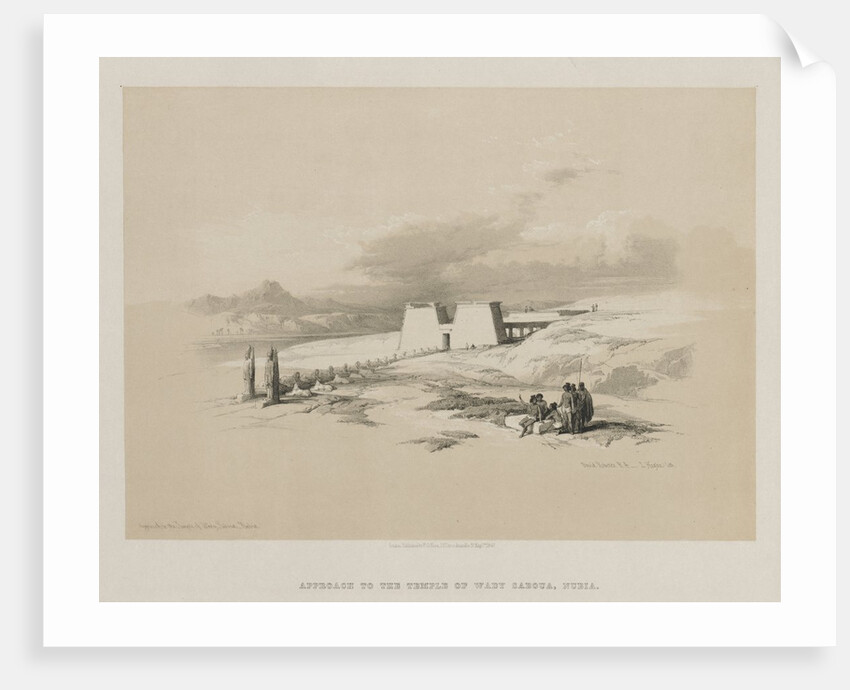 Egypt and Nubia, Volume I: Approach to the Temple of Wady Saboua, Nubia, 1847 by Louis Haghe