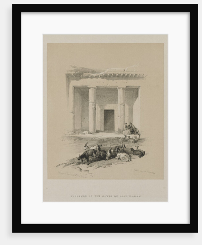 Egypt and Nubia, Volume I: Entrance to the Caves of Beni-Hasan, 1847 by Louis Haghe
