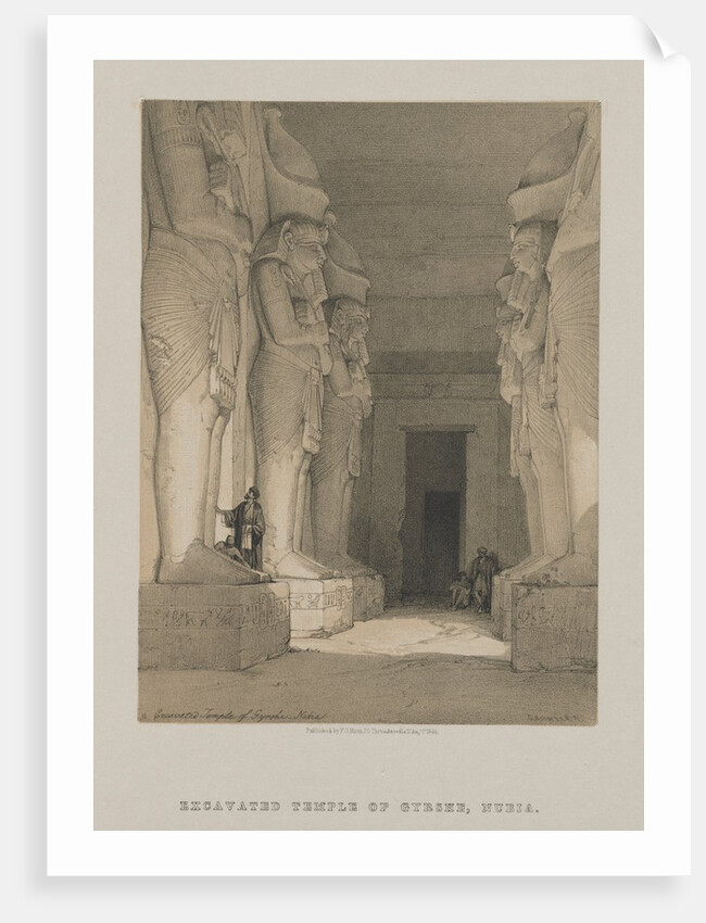 Egypt and Nubia, Volume I: Excavated Temple of Gyrshe, Nubia, 1846 by Louis Haghe