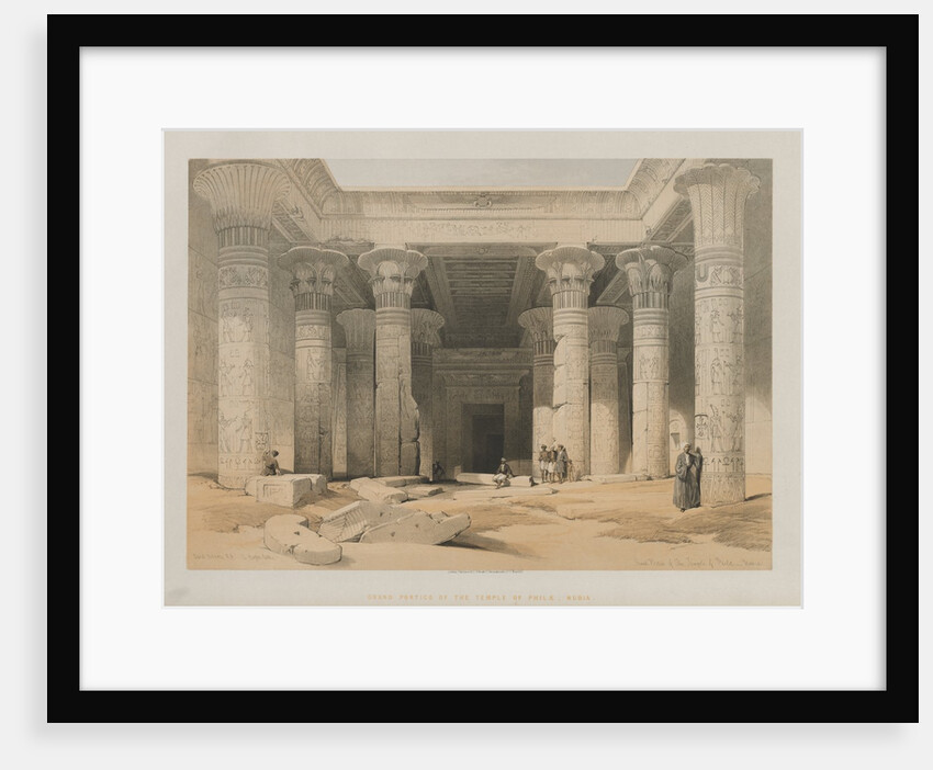 Egypt and Nubia, Volume I: Grand Portico of the Temple of Philae, Nubia, 1847 by Louis Haghe