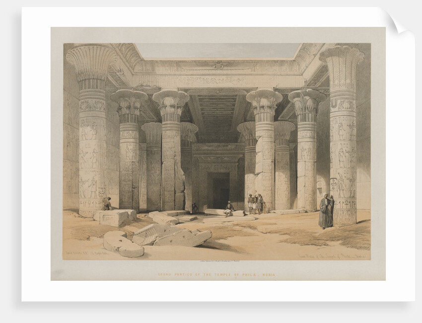 Egypt and Nubia, Volume I: Grand Portico of the Temple of Philae, Nubia, 1847 by Louis Haghe