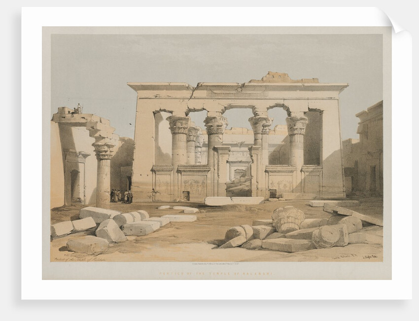 Egypt and Nubia, Volume I: Portico of the Temple of Kalabshe, 1847 by Louis Haghe