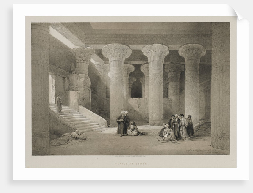 Egypt and Nubia, Volume I: Temple at Esneh, 1846 by Louis Haghe