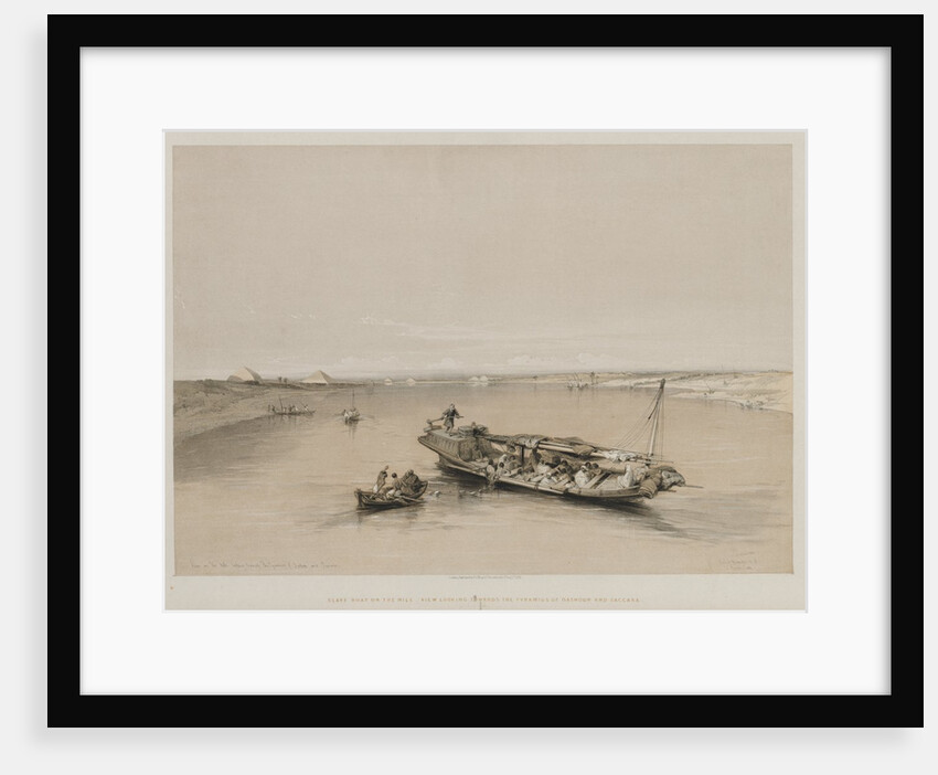 Egypt and Nubia, Volume I: View on the Nile Looking Towards the Pyramids of Dashour and Saccara, 184 by Louis Haghe