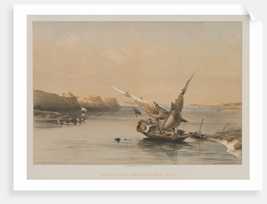 Egypt and Nubia, Volume II: Approach to the Fortress of Ibrim, Nubia, 1847 by Louis Haghe