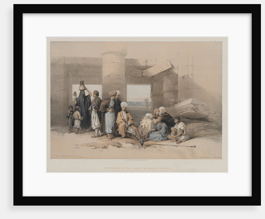 Egypt and Nubia, Volume II: Entrance of the Temple of Amun, Thebes, 1847 by Louis Haghe