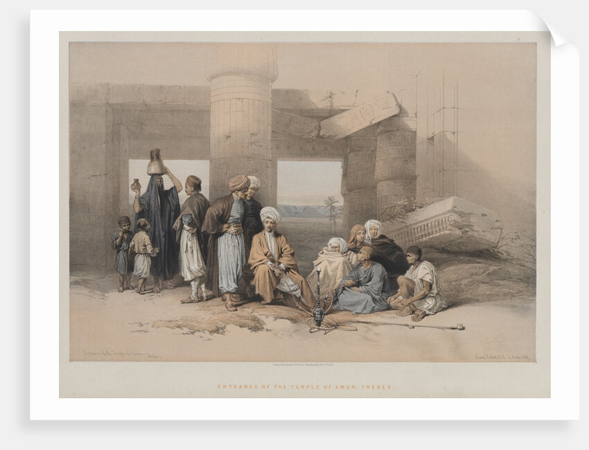 Egypt and Nubia, Volume II: Entrance of the Temple of Amun, Thebes, 1847 by Louis Haghe