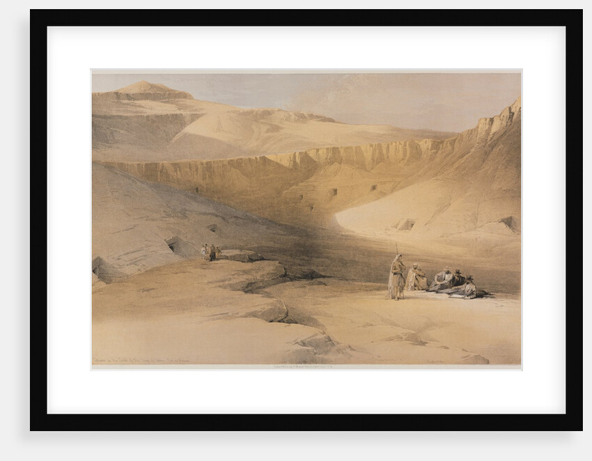 Egypt and Nubia, Volume II: Entrance to the Tombs of the Kings of Thebes, Bab-El-Malouk, 1848 by Louis Haghe