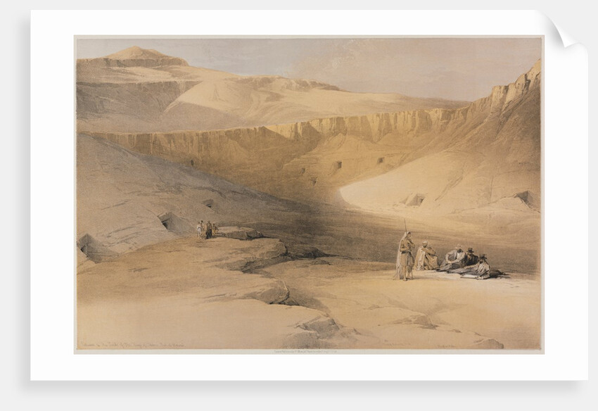 Egypt and Nubia, Volume II: Entrance to the Tombs of the Kings of Thebes, Bab-El-Malouk, 1848 by Louis Haghe