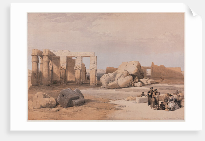 Egypt and Nubia, Volume II: Fragments of the Great Colossi at the Memnonium, Thebes, 1847 by Louis Haghe