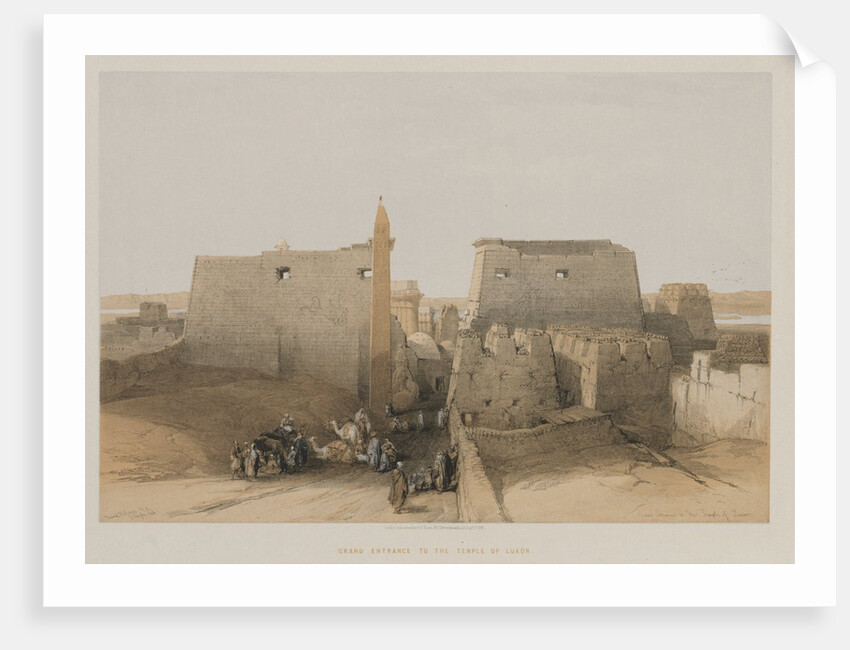Egypt and Nubia, Volume II: Grand Entrance to the Temple of Luxor, 1848 by Louis Haghe