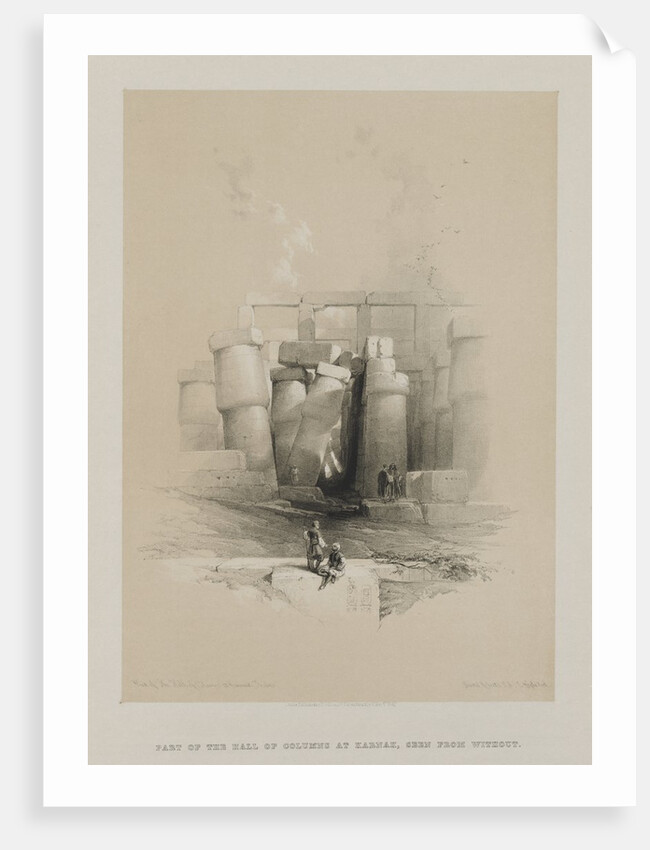 Egypt and Nubia, Volume II: Part of the Hall of Columns at Karnak, Thebes, 1847 by Louis Haghe