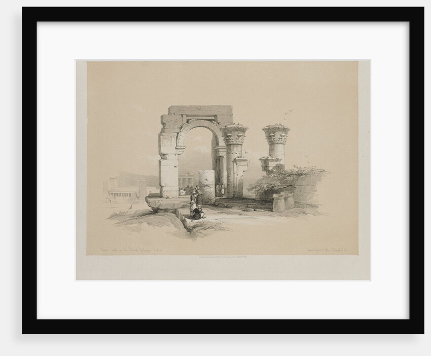 Egypt and Nubia, Volume II: Ruins - Temple on the Island of Biggeh, Nubia, 1847 by Louis Haghe