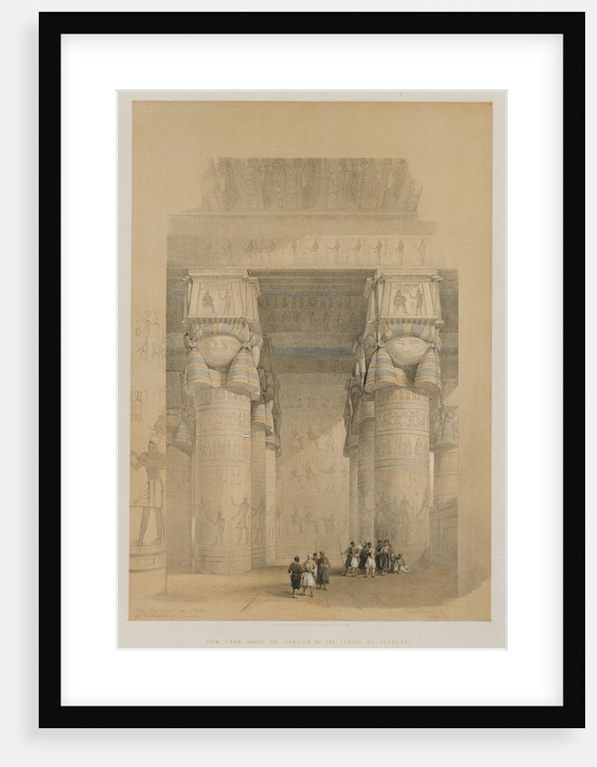 Egypt and Nubia, Volume II: View from Under the Portico of the Temple of Dendera, 1849 by Louis Haghe