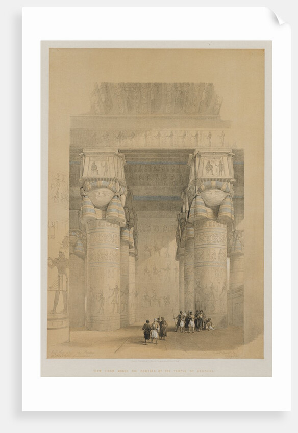 Egypt and Nubia, Volume II: View from Under the Portico of the Temple of Dendera, 1849 by Louis Haghe