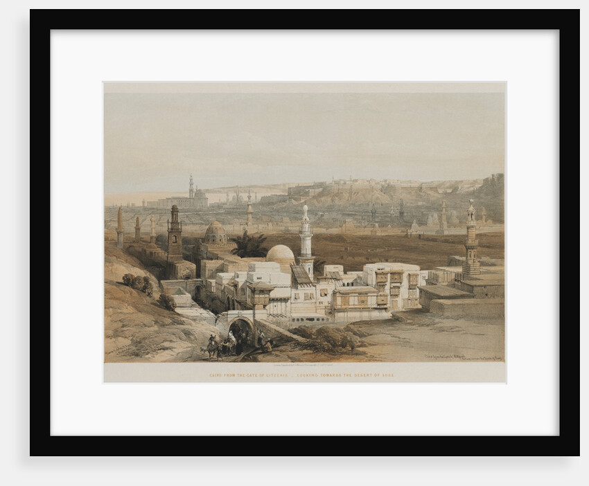 Egypt and Nubia, Volume III: Cairo from the Gate of Citzenib, Looking towards the Desert of Suez, 18 by Louis Haghe
