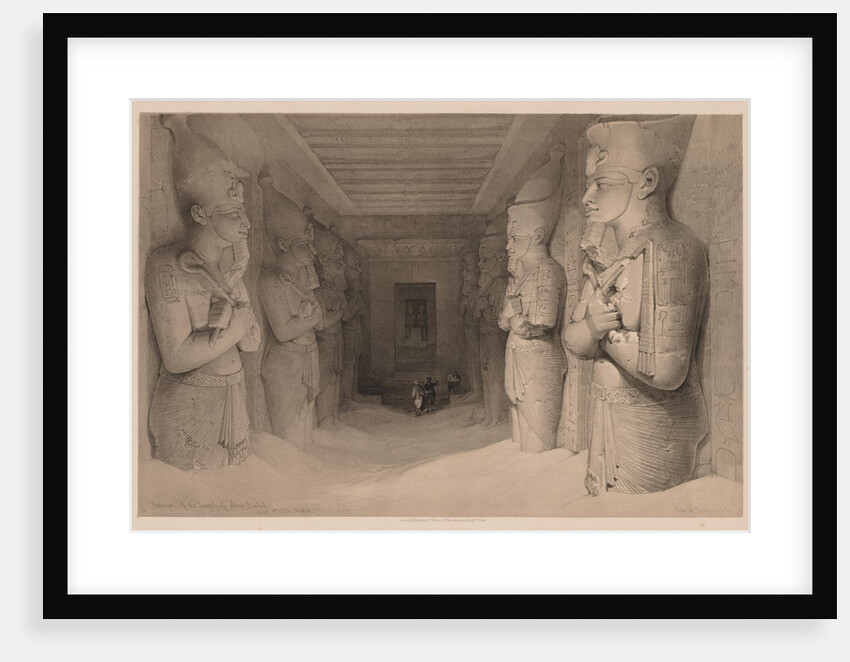 Egypt and Nubia: Volume I - No. 14, Interior of the Temple Aboo Simbel, 1836 by Louis Haghe