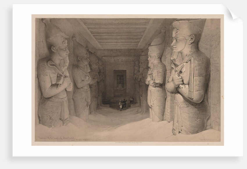 Egypt and Nubia: Volume I - No. 14, Interior of the Temple Aboo Simbel, 1836 by Louis Haghe