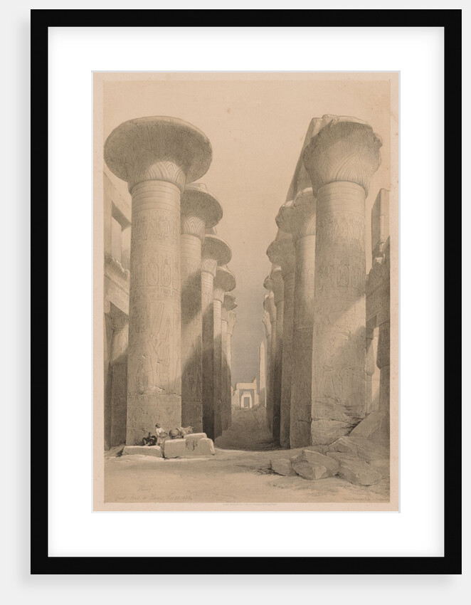 Egypt and Nubia: Volume I - No. 20, Great Hall at Karnak, Thebes, 1838 by Louis Haghe