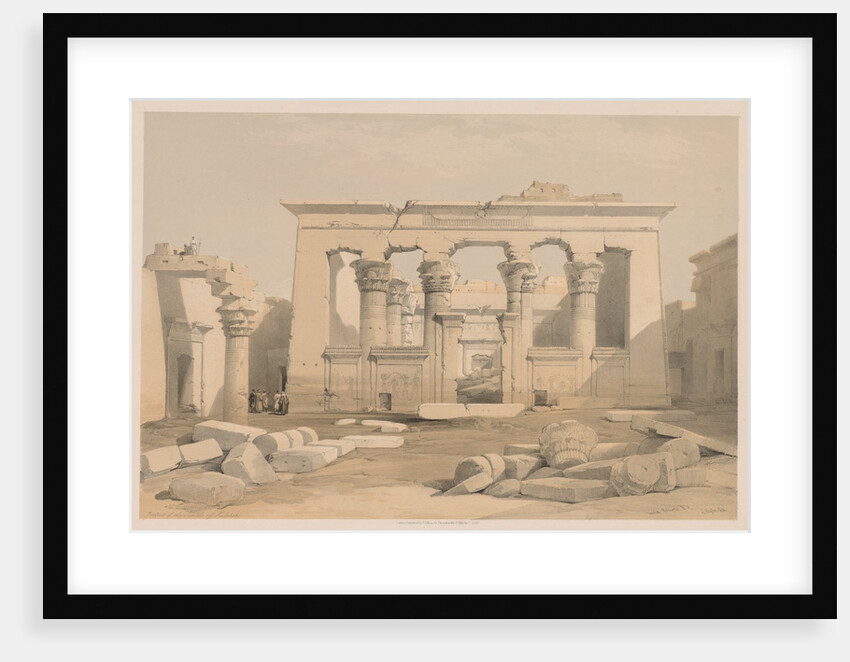 Egypt and Nubia: Volume I - No. 28, Portico of the Temple of Kalabshi, 1838 by Louis Haghe