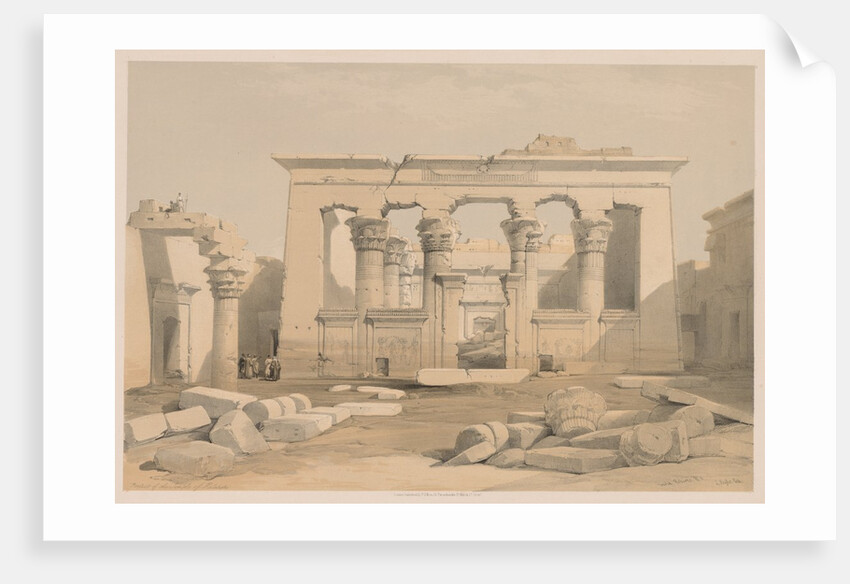 Egypt and Nubia: Volume I - No. 28, Portico of the Temple of Kalabshi, 1838 by Louis Haghe