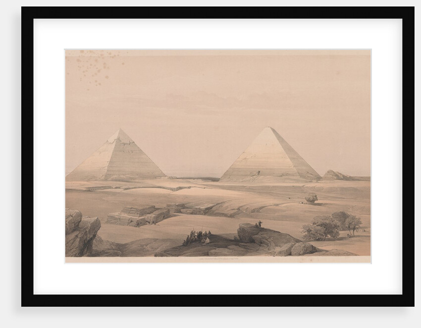 Egypt and Nubia: Volume I - No. 3, Pyramids of Gizeh, 1838 by Louis Haghe